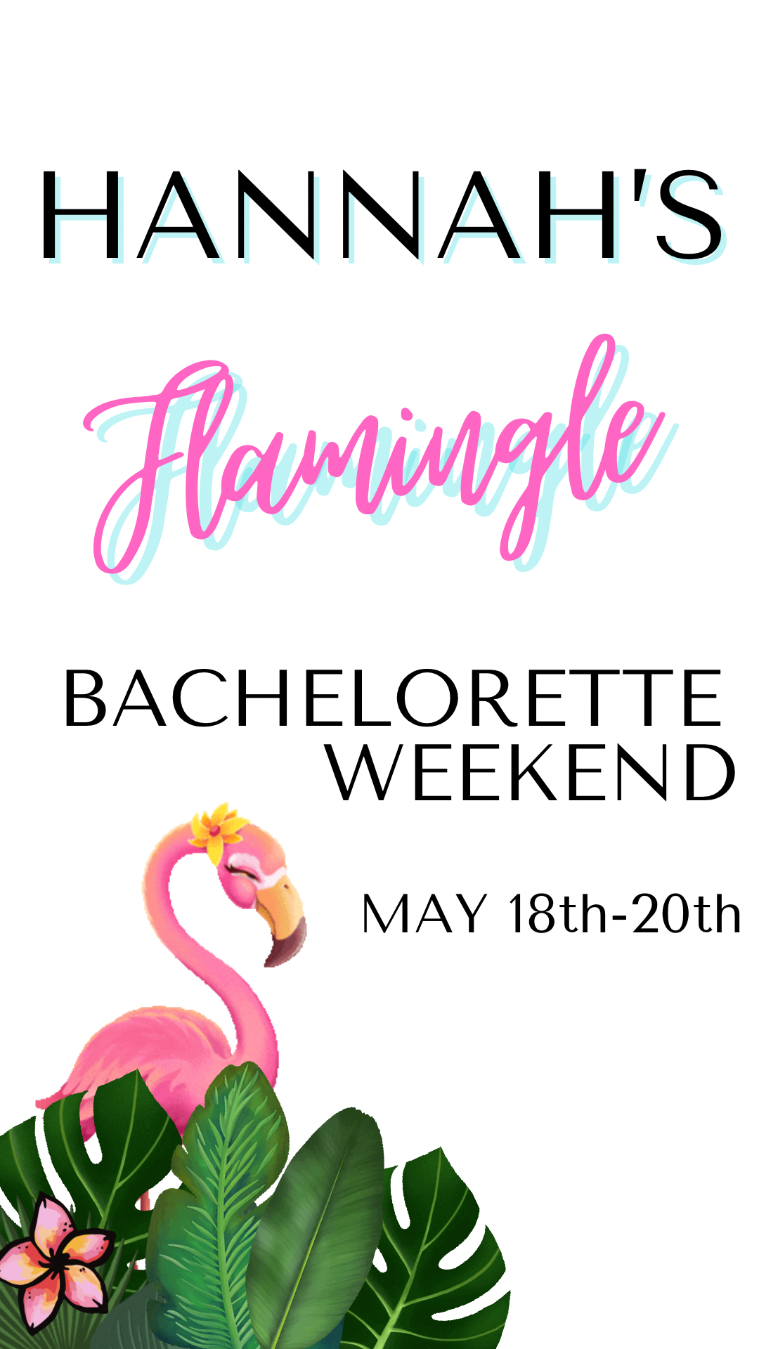 Let’s Flamingle Invitation and Itinerary Template