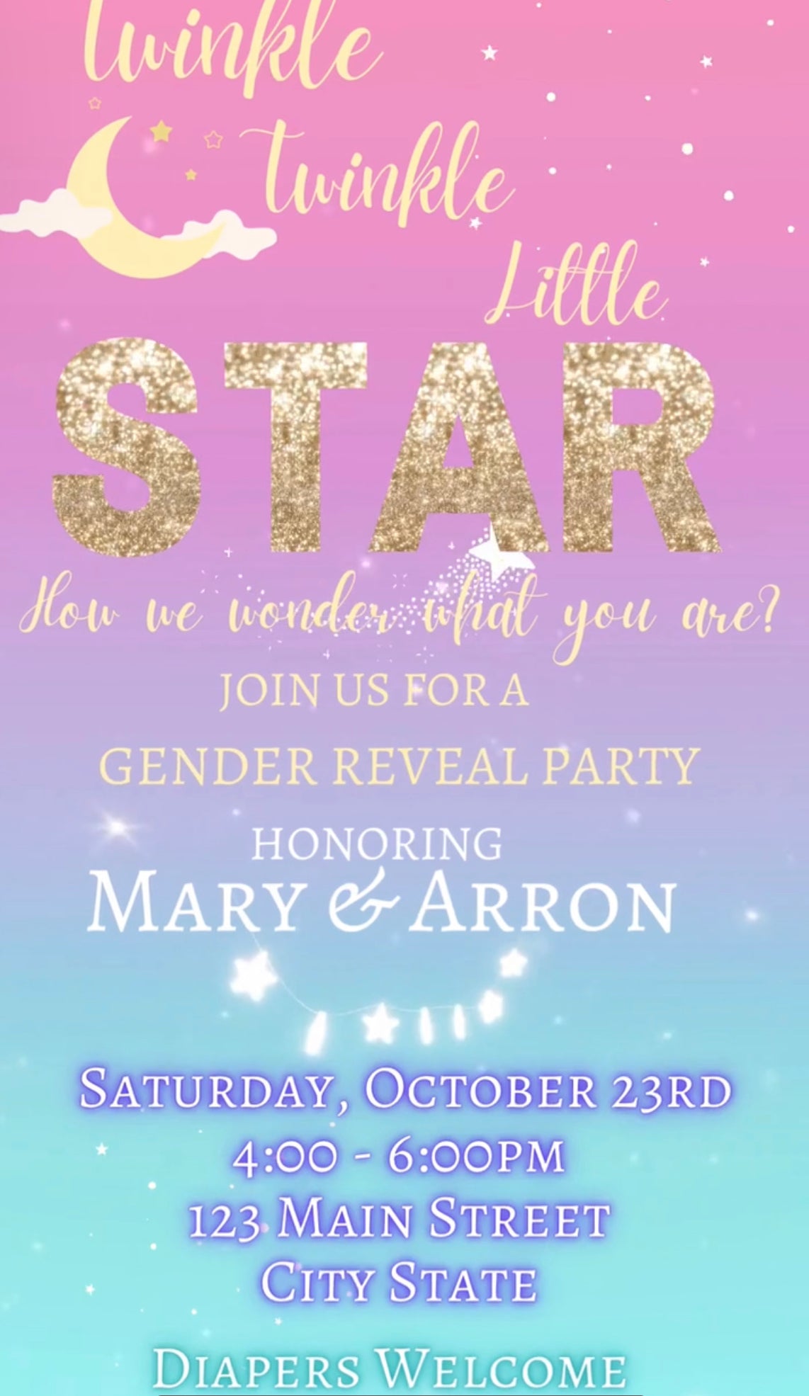 Gender Reveal Party Video Invite