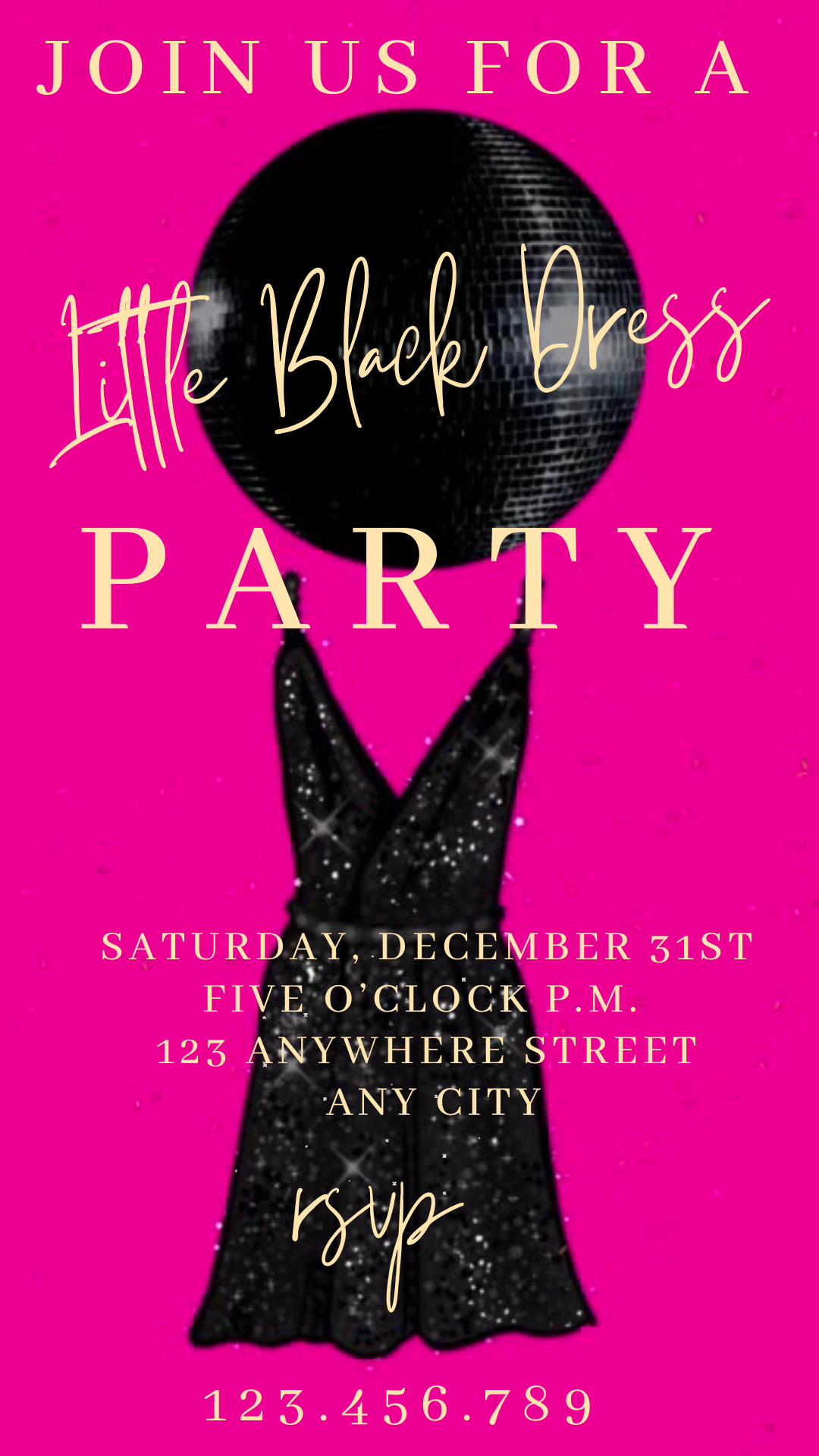 Little Black Dress Disco Video Invite